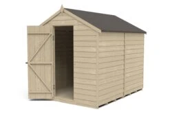 Forest Garden 8x6 Apex Pressure Treated Overlap Wooden Shed With Floor (Base Included) -Gardens and Outdoor forest garden 8x6 apex pressure treated overlap wooden shed with floor base included 5013053177419 21c bq