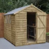 Forest Garden 8x6 Apex Pressure Treated Overlap Wooden Shed With Floor -Gardens and Outdoor forest garden 8x6 apex pressure treated overlap wooden shed with floor5013053177495 01i bq