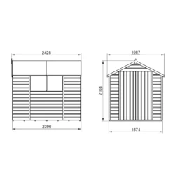 Forest Garden 8x6 Ft Apex Shiplap Wooden 2 Door 2 Windows Shed With Floor - Assembly Service Included -Gardens and Outdoor forest garden 8x6 ft apex shiplap wooden 2 door 2 windows shed with floor assembly service included5013053178775 04t bq