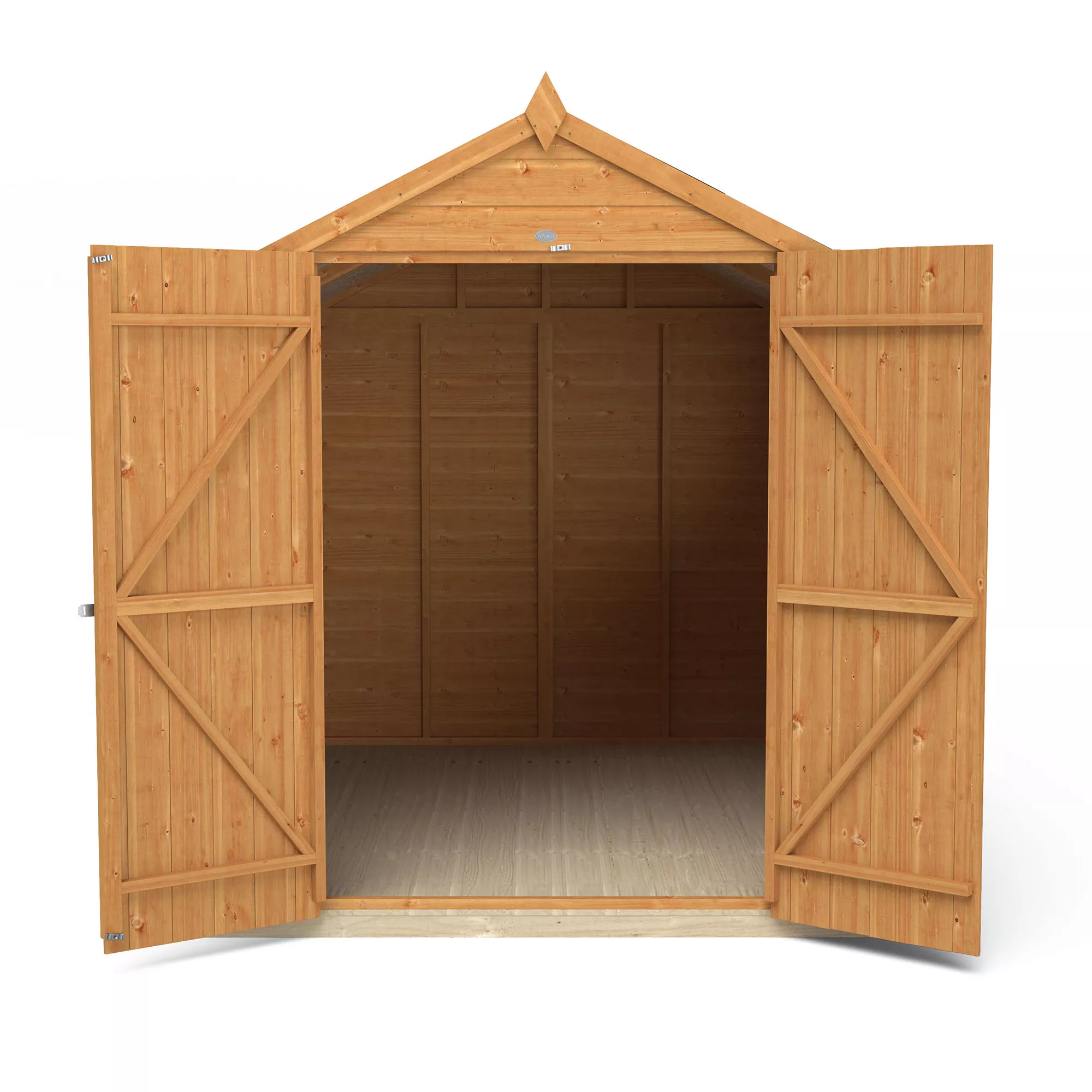 Forest Garden 8x6 Ft Apex Shiplap Wooden 2 Door 2 Windows Shed With Floor 8 Forest Garden 8x6 Ft Apex Shiplap Wooden 2 Door 2 Windows Shed With Floor - Image 6
