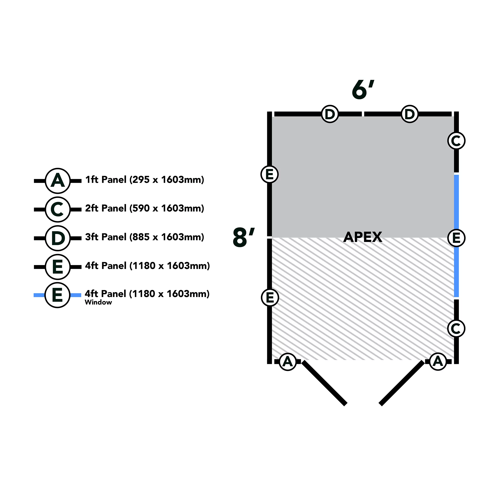 Forest Garden 8x6 Ft Apex Shiplap Wooden 2 Door 2 Windows Shed With Floor 21 Forest Garden 8x6 Ft Apex Shiplap Wooden 2 Door 2 Windows Shed With Floor - Image 19