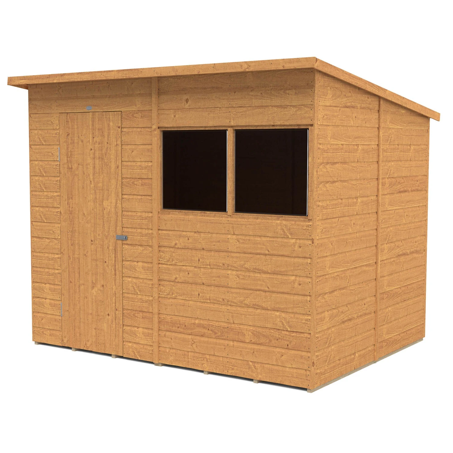 Forest Garden 8x6 Ft Pent Shiplap Wooden 2 Windows Shed With Floor - Assembly Service Included 4 Forest Garden 8x6 Ft Pent Shiplap Wooden 2 Windows Shed With Floor - Assembly Service Included - Image 2