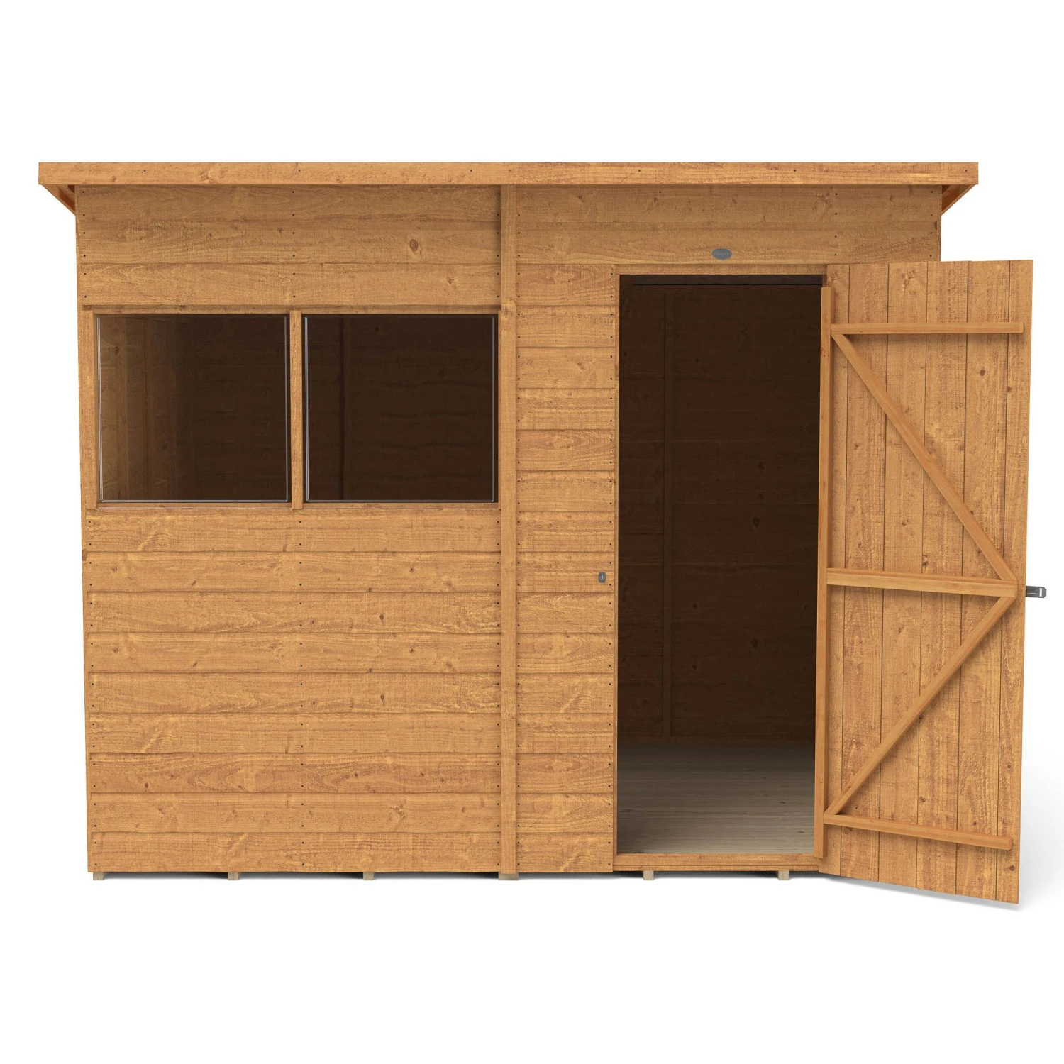 Forest Garden 8x6 Ft Pent Shiplap Wooden 2 Windows Shed With Floor - Assembly Service Included 10 Forest Garden 8x6 Ft Pent Shiplap Wooden 2 Windows Shed With Floor - Assembly Service Included - Image 8
