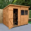 Forest Garden 8x6 Pent Dip Treated Overlap Wooden Shed With Floor - Assembly Service Included -Gardens and Outdoor forest garden 8x6 pent dip treated overlap wooden shed with floor assembly service included5013053178546 01i bq