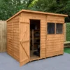 Forest Garden 8x6 Pent Dip Treated Overlap Wooden Shed With Floor -Gardens and Outdoor forest garden 8x6 pent dip treated overlap wooden shed with floor5013053178539 01i bq