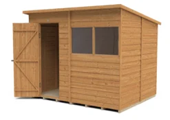 Forest Garden 8x6 Pent Dip Treated Overlap Wooden Shed With Floor -Gardens and Outdoor forest garden 8x6 pent dip treated overlap wooden shed with floor5013053178539 21c bq