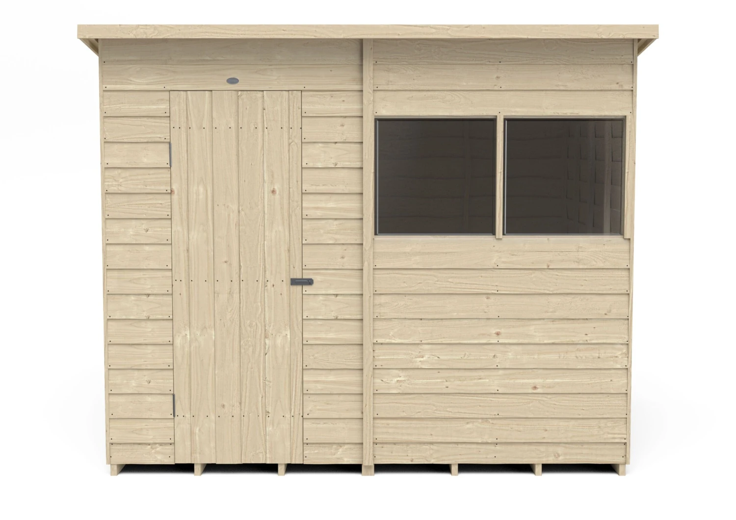 Forest Garden 8x6 Pent Pressure Treated Overlap Wooden Shed With Floor - Assembly Service Included 5 Forest Garden 8x6 Pent Pressure Treated Overlap Wooden Shed With Floor - Assembly Service Included - Image 3