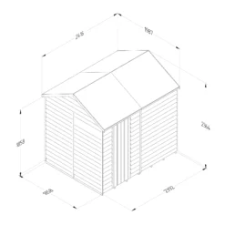Forest Garden 8x6 Reverse Apex Pressure Treated Overlap Wooden Shed With Floor (Base Included) 20 Forest Garden 8x6 Reverse Apex Pressure Treated Overlap Wooden Shed With Floor (Base Included) -Gardens and Outdoor forest garden 8x6 reverse apex pressure treated overlap wooden shed with floor base included 5013053192924 01t