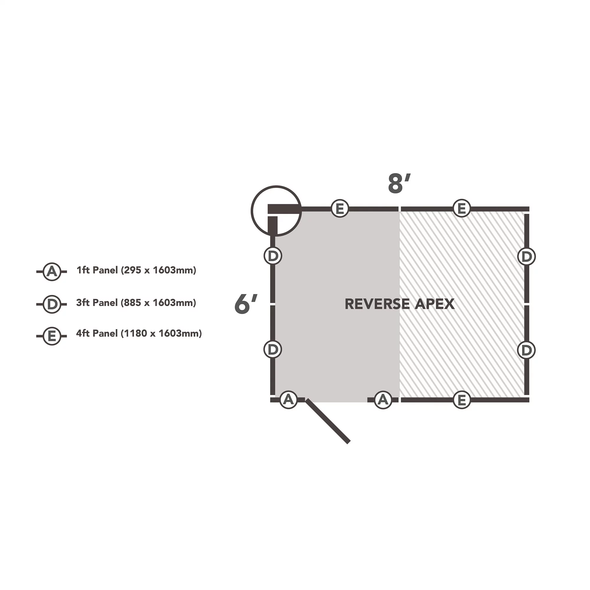 Forest Garden 8x6 Reverse Apex Pressure Treated Overlap Wooden Shed With Floor (Base Included) 12 Forest Garden 8x6 Reverse Apex Pressure Treated Overlap Wooden Shed With Floor (Base Included) - Image 10