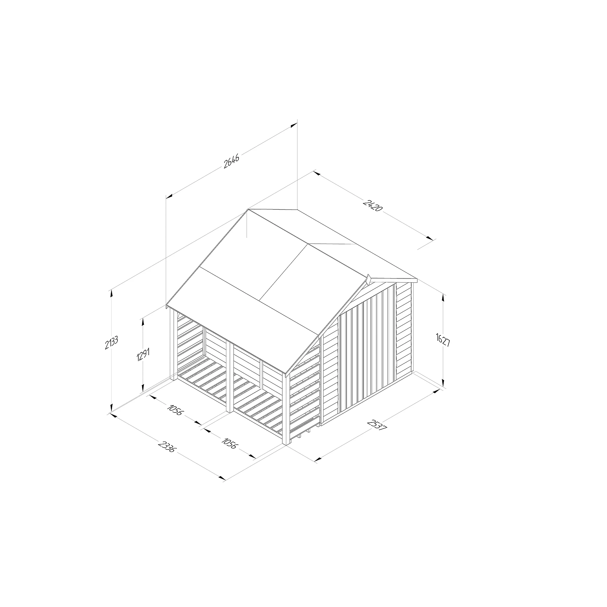 Forest Garden Apex Overlap Timber Shed - Assembly Service Included 5 Forest Garden Apex Overlap Timber Shed - Assembly Service Included - Image 3