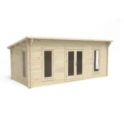 Forest Garden Arley 6x3 Toughened Glass Pent Loglap Solid Wood Cabin With Double Door - Assembly Service Included -Gardens and Outdoor forest garden arley 6x3 toughened glass pent loglap solid wood cabin with double door assembly service included5013053181867 02c bq