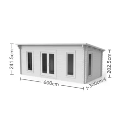 Forest Garden Arley 6x3 Toughened Glass Pent Loglap Solid Wood Cabin With Double Door -Gardens and Outdoor forest garden arley 6x3 toughened glass pent loglap solid wood cabin with double door5013053181539 01t bq