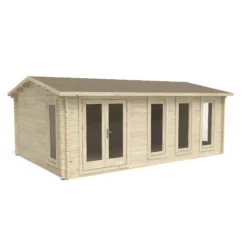 Forest Garden Blakedown 6x4 Toughened Glass Pent Loglap Solid Wood Cabin With Double Door - Assembly Service Included -Gardens and Outdoor forest garden blakedown 6x4 toughened glass pent loglap solid wood cabin with double door assembly service included5013053181591 02c bq