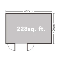 Forest Garden Blakedown 6x4 Toughened Glass Pent Loglap Solid Wood Cabin With Double Door -Gardens and Outdoor forest garden blakedown 6x4 toughened glass pent loglap solid wood cabin with double door5013053181591 02t bq