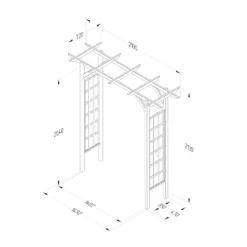 Forest Garden Classic Flat Top European Softwood Arch (H) 213cm X (W) 210cm -Gardens and Outdoor forest garden classic flat top european softwood arch h 213cm x w 210cm5013053190166 01t