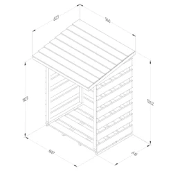 Forest Garden Compact Timber 3x3 Ft Pent Log Store -Gardens and Outdoor forest garden compact timber 3x3 ft pent log store5013053189900 01t