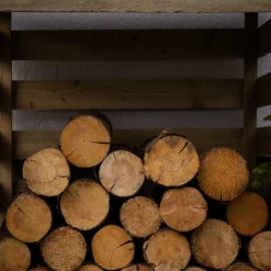 Forest Garden Compact Timber 3x3 Ft Pent Log Store -Gardens and Outdoor forest garden compact timber 3x3 ft pent log store5013053189900 03i