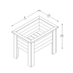 Forest Garden Deep Root Wooden Rectangular Planter -Gardens and Outdoor forest garden deep root wooden rectangular planter5013053143056 01t BQ