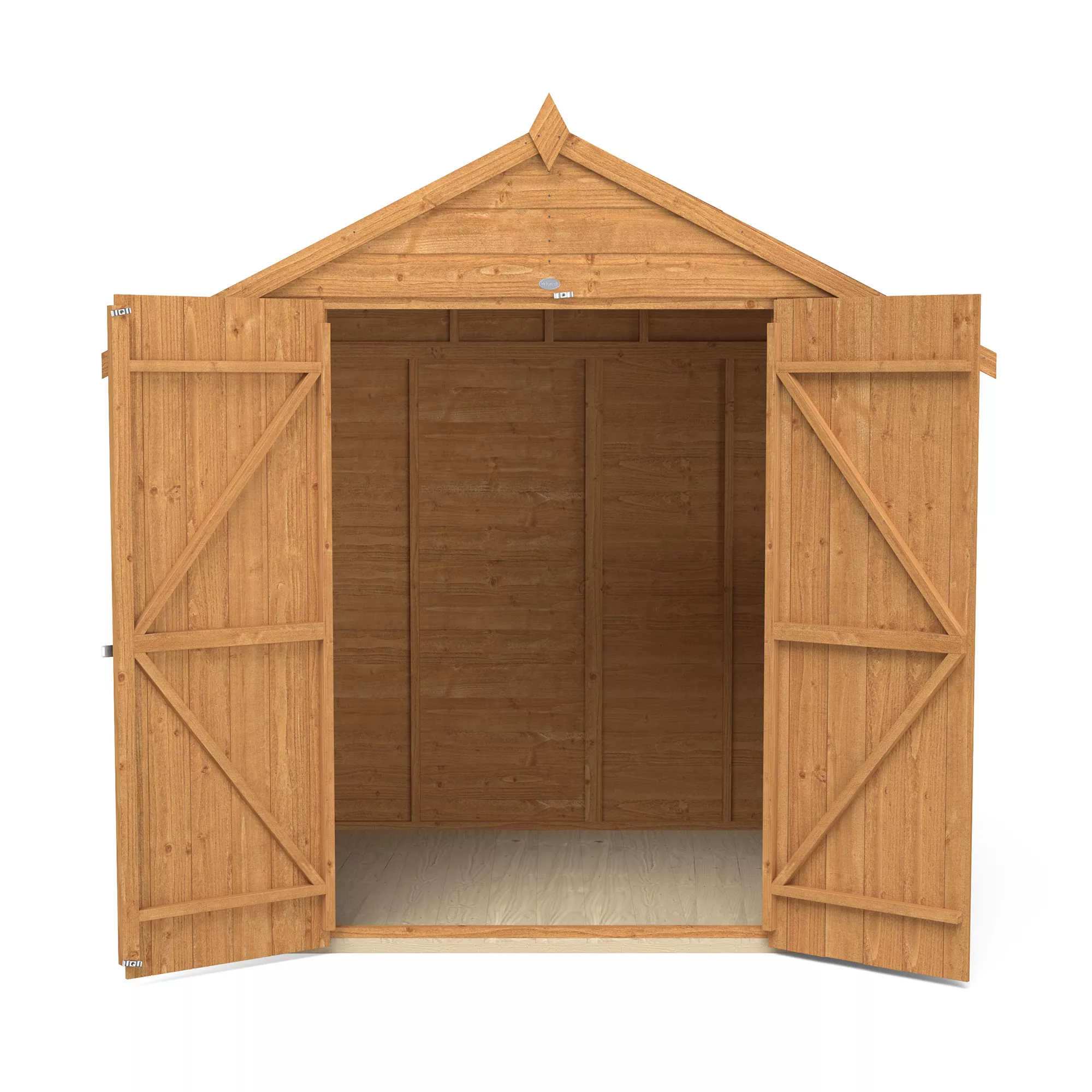 Forest Garden Delamere 7x5 Ft Apex Shiplap Wooden 2 Door Shed With Floor 6 Forest Garden Delamere 7x5 Ft Apex Shiplap Wooden 2 Door Shed With Floor - Image 4