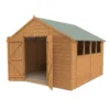Forest Garden Delamere Range 10x10 Ft Apex Shiplap Wooden 2 Door 4 Windows Shed With Floor