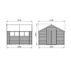 Forest Garden Delamere Range 10x10 Ft Apex Shiplap Wooden 2 Door 4 Windows Shed With Floor -Gardens and Outdoor forest garden delamere range 10x10 ft apex shiplap wooden 2 door 4 windows shed with floor5013053182703 02t