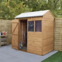 Forest Garden Delamere Range 6x4 Ft Reverse Apex Shiplap Wooden 2 Windows Shed With Floor -Gardens and Outdoor forest garden delamere range 6x4 ft reverse apex shiplap wooden 2 windows shed with floor5013053182697 01i