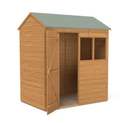 Forest Garden Delamere Range 6x4 Ft Reverse Apex Shiplap Wooden 2 Windows Shed With Floor -Gardens and Outdoor forest garden delamere range 6x4 ft reverse apex shiplap wooden 2 windows shed with floor5013053182697 03c