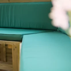 Forest Garden Furnished Cedar Roof Hexagonal Gazebo, (W)4900mm (D)4240mm (Green Cushion Included) -Gardens and Outdoor forest garden furnished cedar roof hexagonal gazebo w 4900mm d 4240mm green cushion included 5013053172612 05i