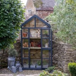 Forest Garden Georgian Wall Greenhouse With Auto Vent -Gardens and Outdoor forest garden georgian wall greenhouse with auto vent5013053185087 04i bq