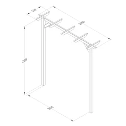 Forest Garden Hanbury Flat Top European Softwood Arch (H) 213.5cm X (W) 209cm 11 Forest Garden Hanbury Flat Top European Softwood Arch (H) 213.5cm X (W) 209cm -Gardens and Outdoor forest garden hanbury flat top european softwood arch h 213 5cm x w 209cm5013053190128 01t