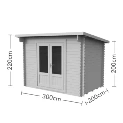 Forest Garden Harwood 3x2 Toughened Glass Pent Loglap Solid Wood Cabin With Double Door -Gardens and Outdoor forest garden harwood 3x2 toughened glass pent loglap solid wood cabin with double door5013053181300 01t bq