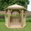 Forest Garden Hexagonal Gazebo, (W)3.3m (D)2.84m -Gardens and Outdoor forest garden hexagonal gazebo w 3 3m d 2 84m5013053163351 01i