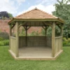 Forest Garden Hexagonal Gazebo With Cedar Roof, (W)4.26m (D)3.69m 2 Forest Garden Hexagonal Gazebo With Cedar Roof, (W)4.26m (D)3.69m -Gardens and Outdoor forest garden hexagonal gazebo with cedar roof w 4 26m d 3 69m5013053163405 01i