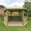 Forest Garden Hexagonal Gazebo With Timber Roof, (W)4.26m (D)3.69m 1 Forest Garden Hexagonal Gazebo With Timber Roof, (W)4.26m (D)3.69m -Gardens and Outdoor forest garden hexagonal gazebo with timber roof w 4 26m d 3 69m5013053163412 01i