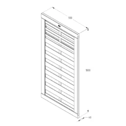 Forest Garden Kyoto Wood Slatted Gate, (H)1.8m (W)0.9m -Gardens and Outdoor forest garden kyoto wood slatted gate h 1 8m w 0 9m5013053145944 04t bq