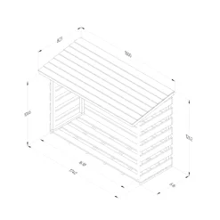 Forest Garden Large Timber 6x3 Ft Pent Log Store 11 Forest Garden Large Timber 6x3 Ft Pent Log Store -Gardens and Outdoor forest garden large timber 6x3 ft pent log store5013053189924 01t
