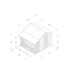 Forest Garden Lean To Shed Kit, (H)2133mm (W)2646mm (D)2420mm - Assembly Service Included 8 Forest Garden Lean To Shed Kit, (H)2133mm (W)2646mm (D)2420mm - Assembly Service Included -Gardens and Outdoor forest garden lean to shed kit h 2133mm w 2646mm d 2420mm assembly service included5013053190821 01t
