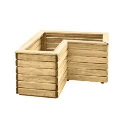 Forest Garden Linear Corner Natural Timber Wooden Rectangular Planter -Gardens and Outdoor forest garden linear corner natural timber wooden rectangular planter5013053184981 02c bq