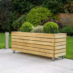 Forest Garden Linear Natural Timber Rectangular Planter (H) 49.6cm X (W) 120cm -Gardens and Outdoor forest garden linear natural timber rectangular planter h 49 6cm x w 120cm5013053190401 01i