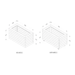 Forest Garden Linear Natural Timber Rectangular Planter (H) 49.6cm X (W) 80cm -Gardens and Outdoor forest garden linear natural timber rectangular planter h 49 6cm x w 80cm5013053190388 01t