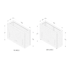 Forest Garden Linear Natural Timber Rectangular Planter (H) 91.1cm X (W) 120cm -Gardens and Outdoor forest garden linear natural timber rectangular planter h 91 1cm x w 120cm5013053190241 01t