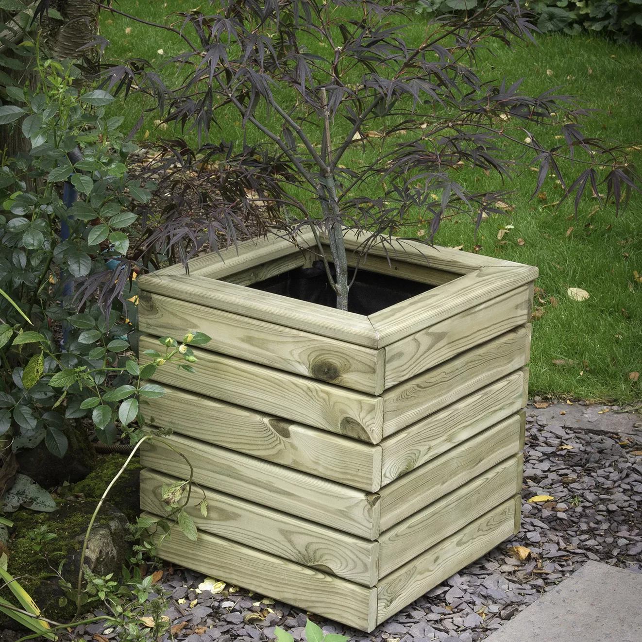 Forest Garden Linear Wooden Rectangular Planter 7 Forest Garden Linear Wooden Rectangular Planter - Image 5