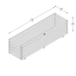 Forest Garden Lomello Natural Timber Wooden Rectangular Planter -Gardens and Outdoor forest garden lomello natural timber wooden rectangular planter5013053181140 01t bq