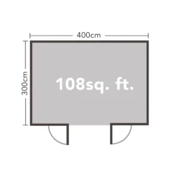 Forest Garden Melbury 4x3 Toughened Glass Pent Loglap Solid Wood Cabin With Double Door - Assembly Service Included -Gardens and Outdoor forest garden melbury 4x3 toughened glass pent loglap solid wood cabin with double door assembly service included5013053181744 02t bq