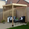 Forest Garden Modular Square Pergola, (H)2045mm (W)1970mm With 1 Pair Of Screens -Gardens and Outdoor forest garden modular square pergola h 2045mm w 1970mm with 1 pair of screens5013053183151 01i