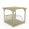 Forest Garden Natural Pergola & Decking Kit, X4 Post X1 Balustrade (H) 2.5m X (W) 3m -Gardens and Outdoor forest garden natural pergola decking kit x4 post x1 balustrade h 2 5m x w 3m5013053192351 01c