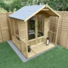 Forest Garden Oakley 6x6 Apex Overlap Solid Wood Summer House With Double Door (Base Included) 1 Forest Garden Oakley 6x6 Apex Overlap Solid Wood Summer House With Double Door (Base Included) -Gardens and Outdoor forest garden oakley 6x6 apex overlap solid wood summer house with double door base included 5013053188545 03i bq
