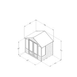 Forest Garden Oakley 7x5 Apex Overlap Solid Wood Summer House With Double Door - Assembly Service Included -Gardens and Outdoor forest garden oakley 7x5 apex overlap solid wood summer house with double door assembly service included5013053188477 01t bq