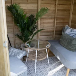 Forest Garden Oakley 7x5 Apex Overlap Solid Wood Summer House With Double Door (Base Included) -Gardens and Outdoor forest garden oakley 7x5 apex overlap solid wood summer house with double door base included 5013053188521 36c bq