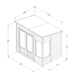 Forest Garden Oakley 7x5 Pent Overlap Solid Wood Summer House With Double Door - Assembly Service Included -Gardens and Outdoor forest garden oakley 7x5 pent overlap solid wood summer house with double door assembly service included5013053188514 01t bq
